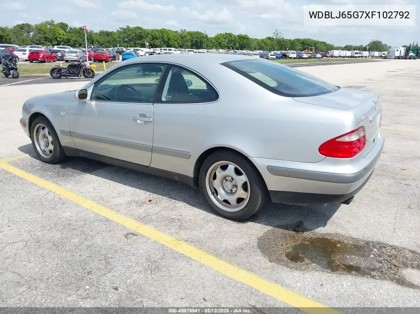 1999 Mercedes-Benz Clk 320 VIN: WDBLJ65G7XF102792 Lot: 45076941