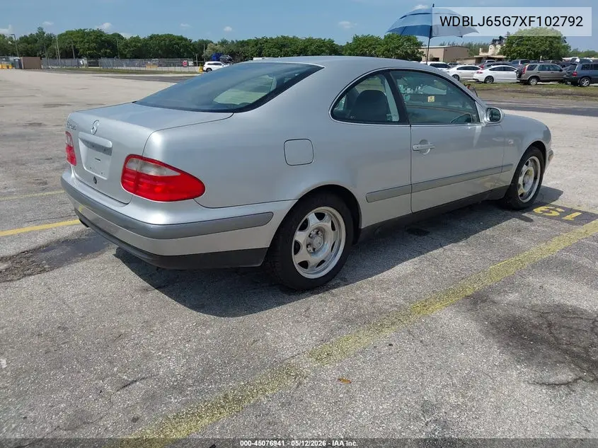 1999 Mercedes-Benz Clk 320 VIN: WDBLJ65G7XF102792 Lot: 45076941