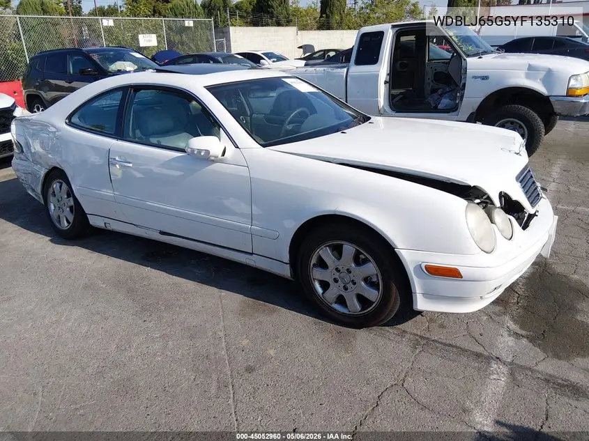 2000 Mercedes-Benz Clk 320 VIN: WDBLJ65G5YF135310 Lot: 45052960