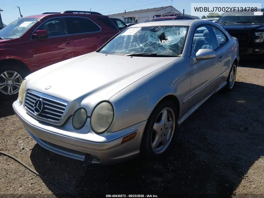 2000 Mercedes-Benz Clk 430 VIN: WDBLJ70G2YF134788 Lot: 45430272