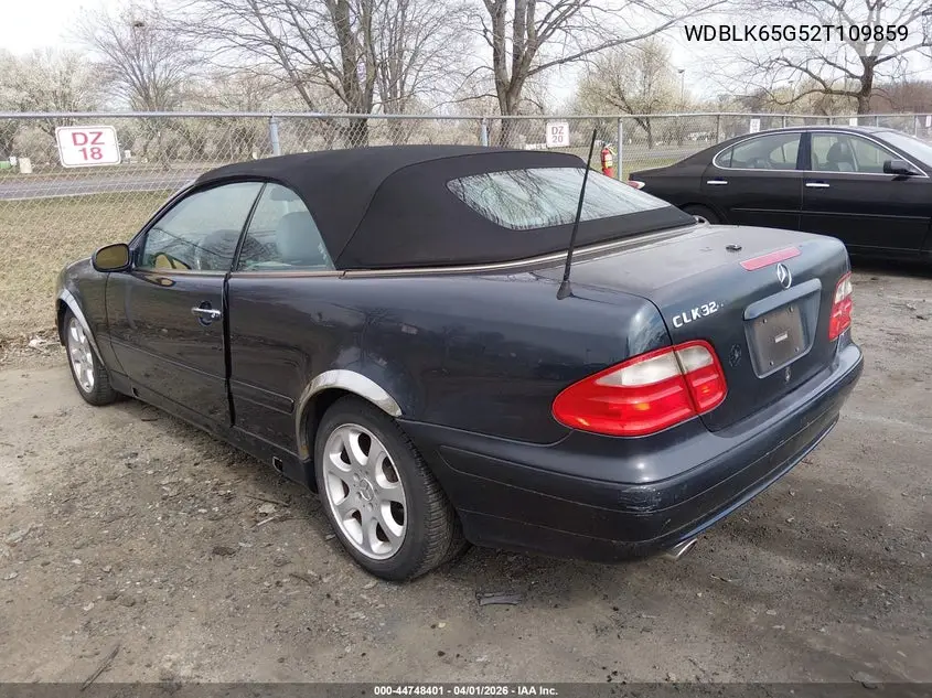 2002 Mercedes-Benz Clk 320 VIN: WDBLK65G52T109859 Lot: 44748401