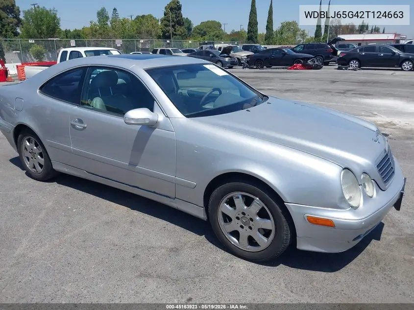 2002 Mercedes-Benz Clk 320 VIN: WDBLJ65G42T124663 Lot: 45163923