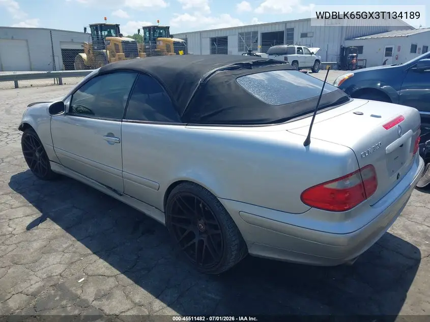 2003 Mercedes-Benz Clk 320 VIN: WDBLK65GX3T134189 Lot: 45511482