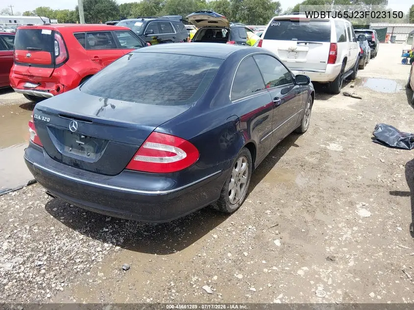 2003 Mercedes-Benz Clk 320 VIN: WDBTJ65J23F023150 Lot: 45661289