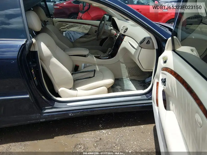 2003 Mercedes-Benz Clk 320 VIN: WDBTJ65J23F023150 Lot: 45661289