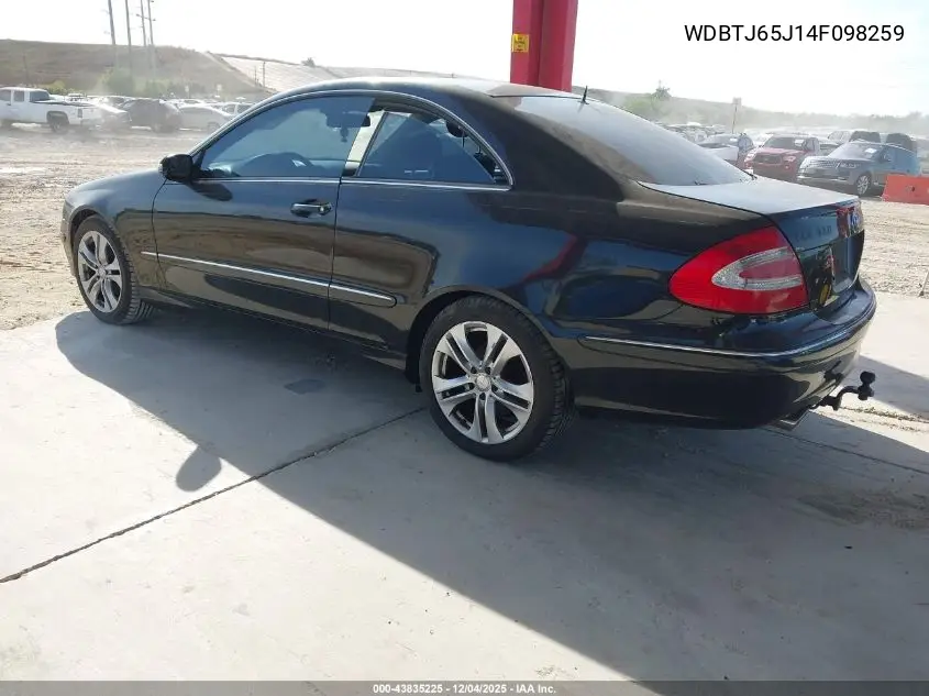2004 Mercedes-Benz Clk 320 VIN: WDBTJ65J14F098259 Lot: 43835225