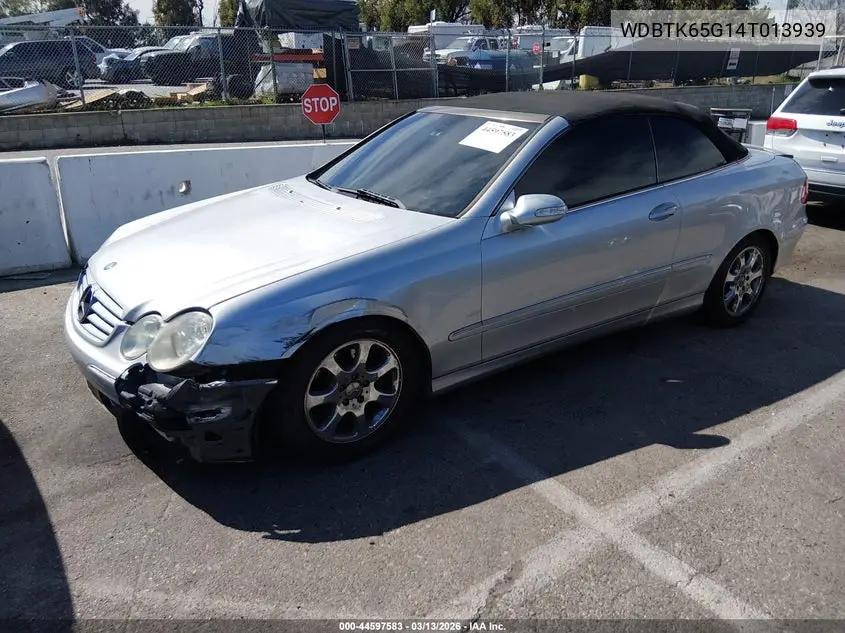 2004 Mercedes-Benz Clk 320 VIN: WDBTK65G14T013939 Lot: 44597583