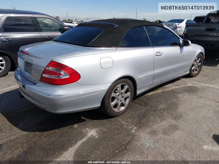 2004 Mercedes-Benz Clk 320 VIN: WDBTK65G14T013939 Lot: 44597583