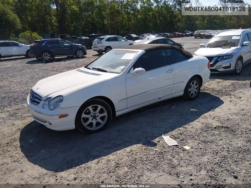 2004 Mercedes-Benz Clk 320 VIN: WDBTK65G04T018128 Lot: 44853766
