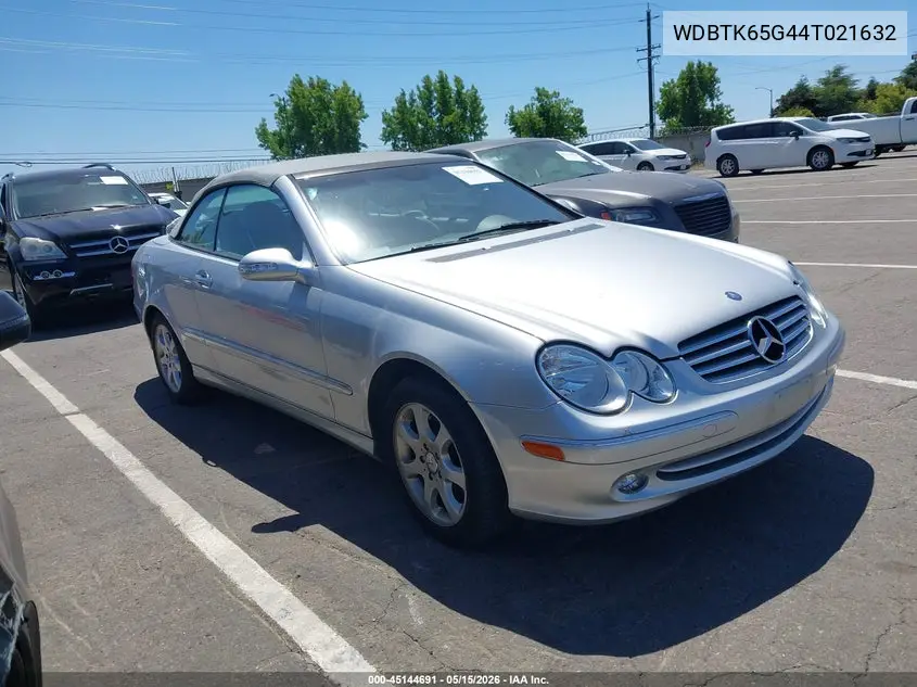 2004 Mercedes-Benz Clk 320 VIN: WDBTK65G44T021632 Lot: 45144691