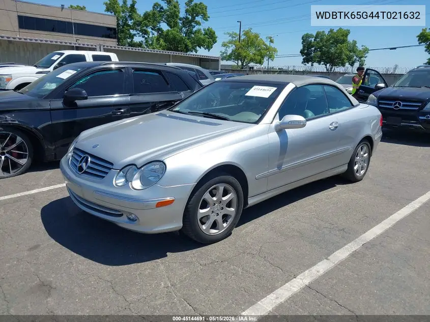 2004 Mercedes-Benz Clk 320 VIN: WDBTK65G44T021632 Lot: 45144691