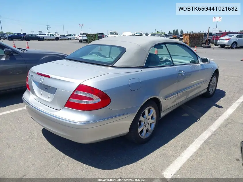 2004 Mercedes-Benz Clk 320 VIN: WDBTK65G44T021632 Lot: 45144691