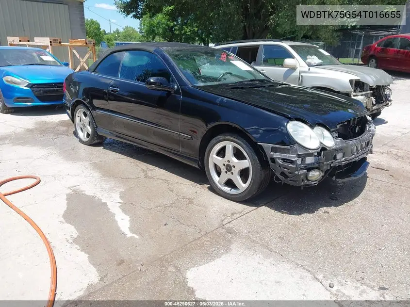 2004 Mercedes-Benz Clk 500 VIN: WDBTK75G54T016655 Lot: 45290627