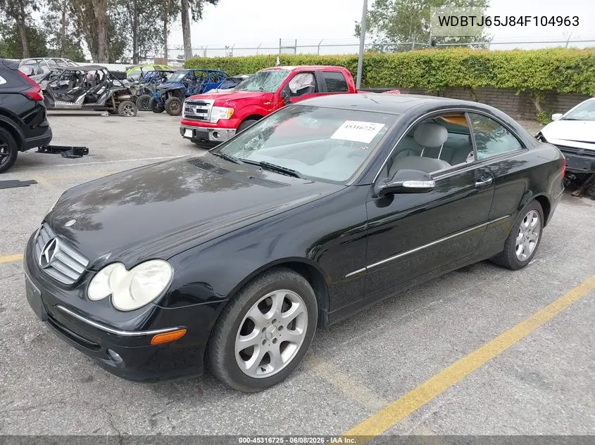 2004 Mercedes-Benz Clk 320 VIN: WDBTJ65J84F104963 Lot: 45316725