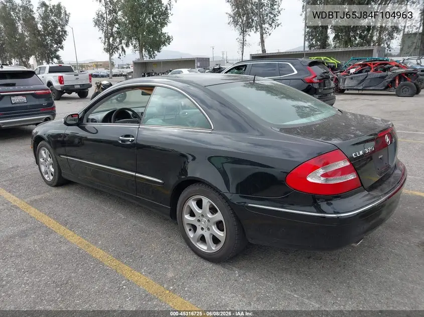 2004 Mercedes-Benz Clk 320 VIN: WDBTJ65J84F104963 Lot: 45316725