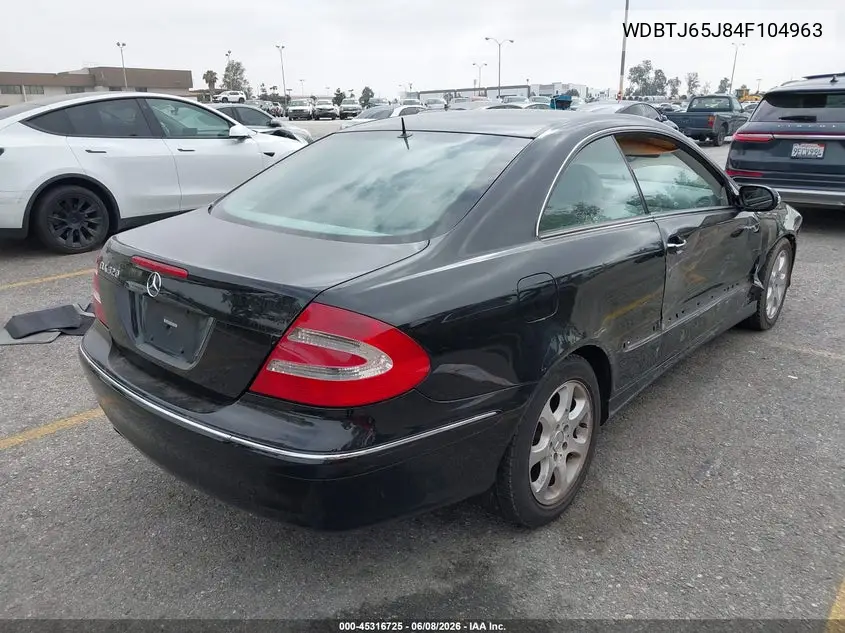 2004 Mercedes-Benz Clk 320 VIN: WDBTJ65J84F104963 Lot: 45316725
