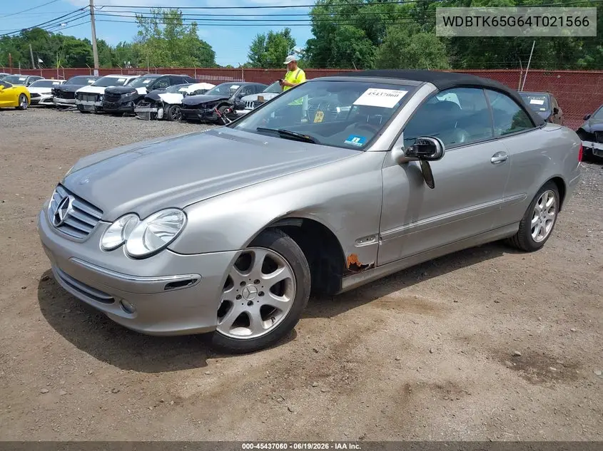 2004 Mercedes-Benz Clk 320 VIN: WDBTK65G64T021566 Lot: 45437060