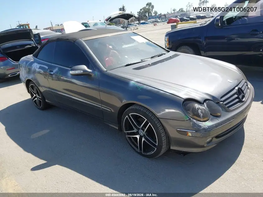 2004 Mercedes-Benz Clk 320 VIN: WDBTK65G24T006207 Lot: 45443062