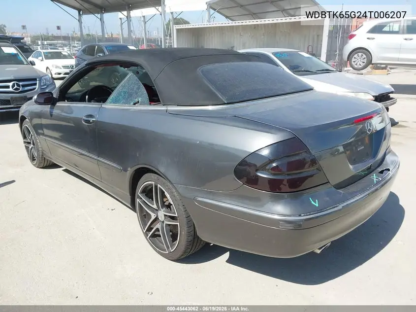 2004 Mercedes-Benz Clk 320 VIN: WDBTK65G24T006207 Lot: 45443062