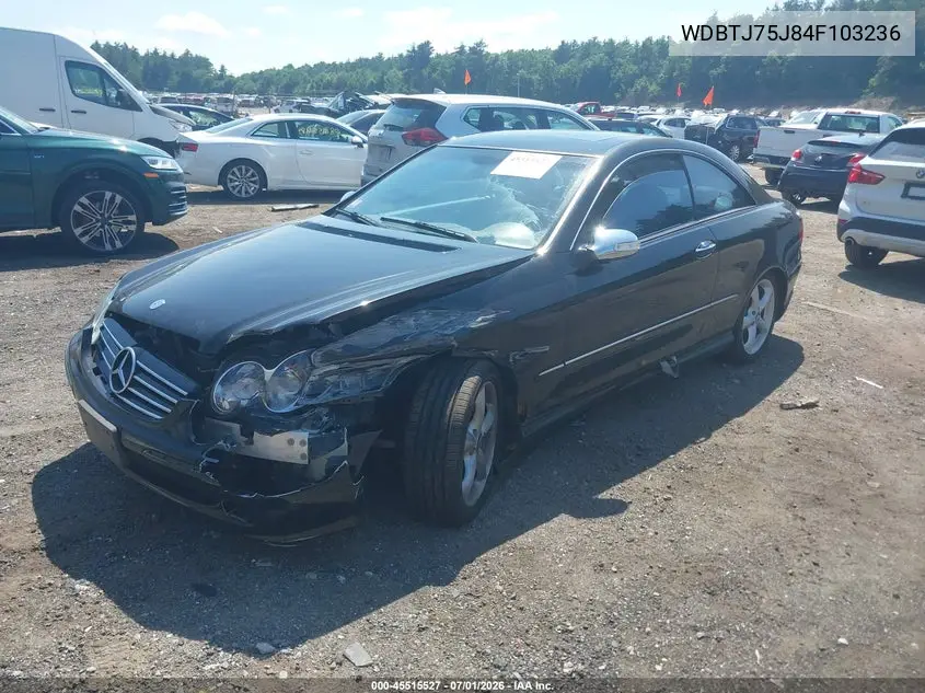 2004 Mercedes-Benz Clk 500 VIN: WDBTJ75J84F103236 Lot: 45515527