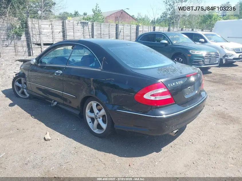 2004 Mercedes-Benz Clk 500 VIN: WDBTJ75J84F103236 Lot: 45515527