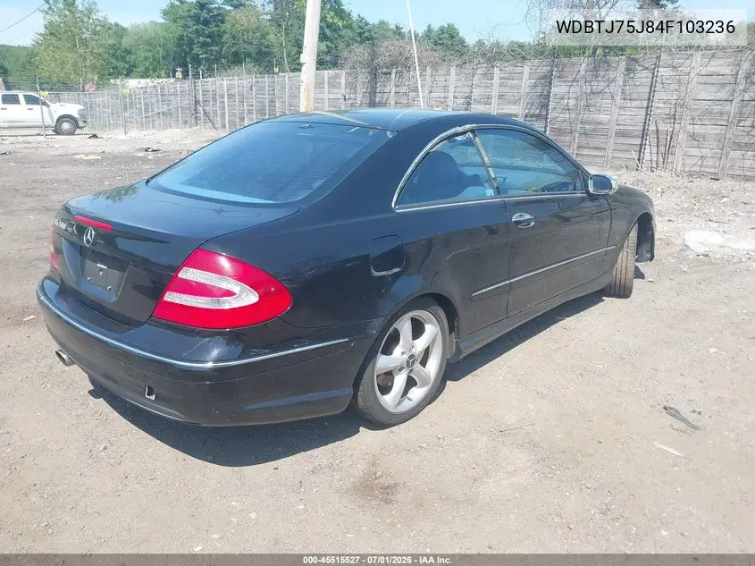 2004 Mercedes-Benz Clk 500 VIN: WDBTJ75J84F103236 Lot: 45515527
