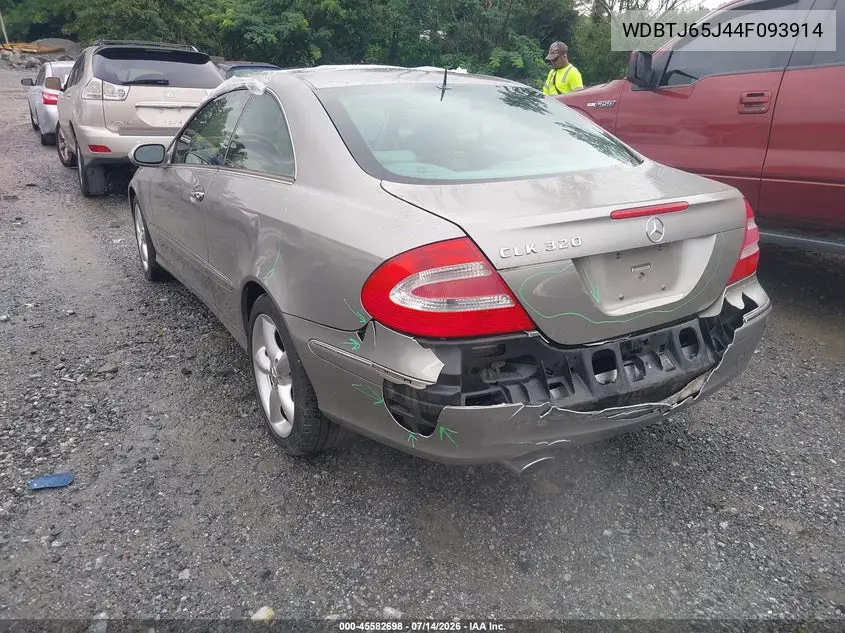2004 Mercedes-Benz Clk 320 VIN: WDBTJ65J44F093914 Lot: 45582698