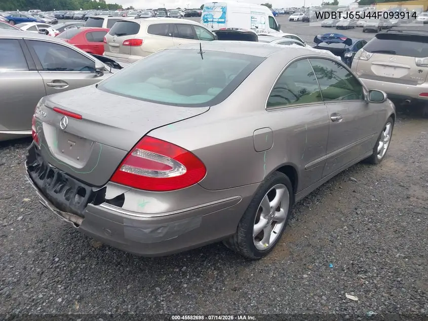 2004 Mercedes-Benz Clk 320 VIN: WDBTJ65J44F093914 Lot: 45582698