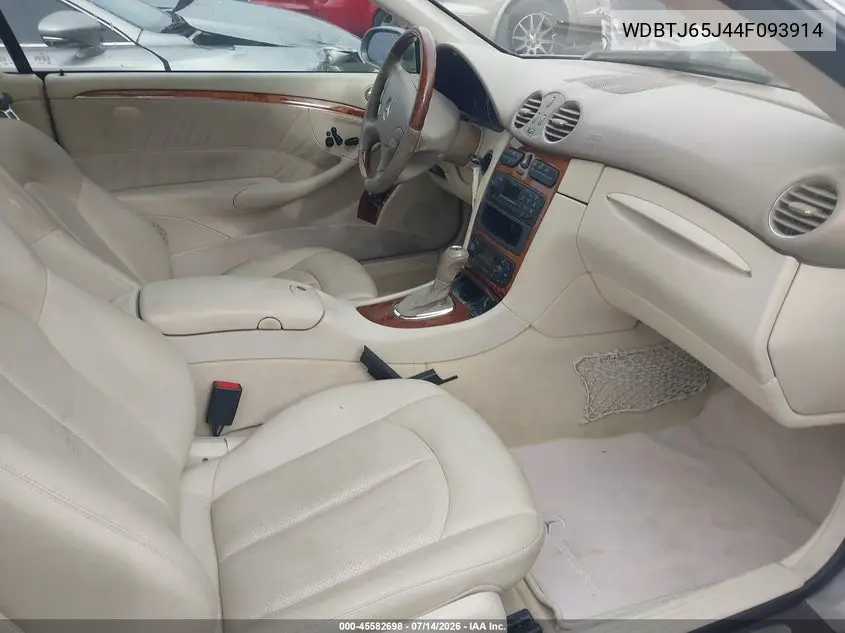 2004 Mercedes-Benz Clk 320 VIN: WDBTJ65J44F093914 Lot: 45582698