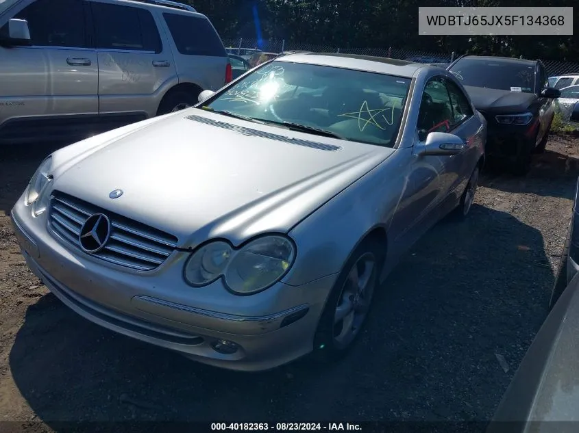 2005 Mercedes-Benz Clk 320 VIN: WDBTJ65JX5F134368 Lot: 40182363