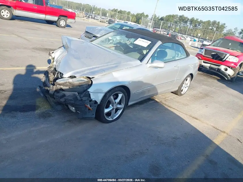 2005 Mercedes-Benz Clk 320 VIN: WDBTK65G35T042585 Lot: 44706494