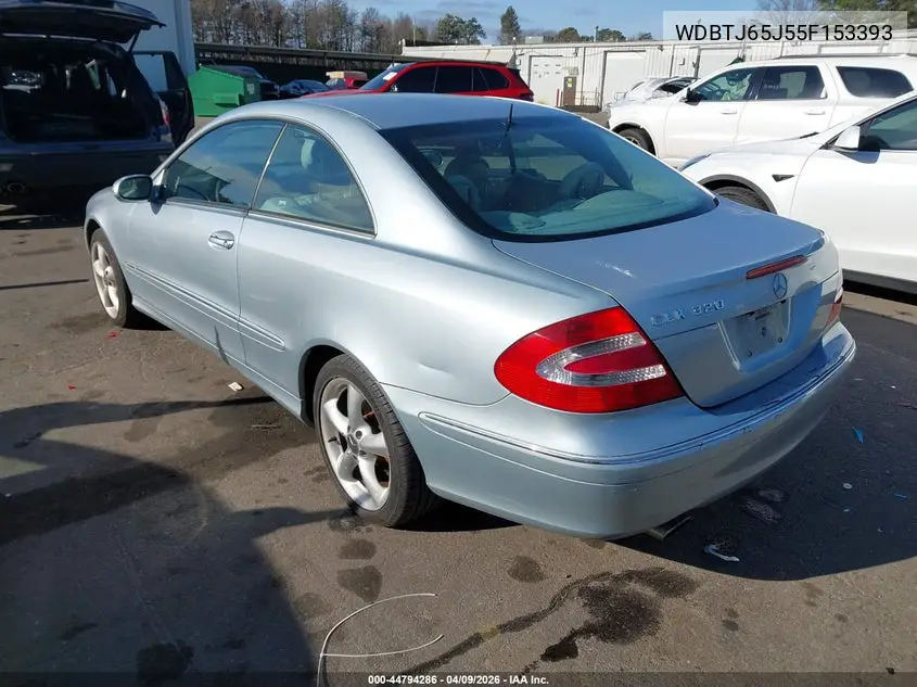 2005 Mercedes-Benz Clk 320 VIN: WDBTJ65J55F153393 Lot: 44794286