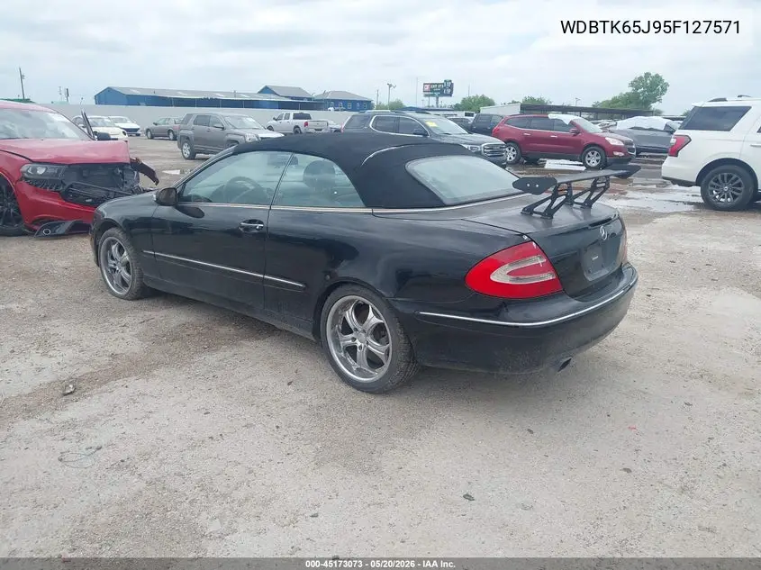 2005 Mercedes-Benz Clk 320 VIN: WDBTK65J95F127571 Lot: 45173073