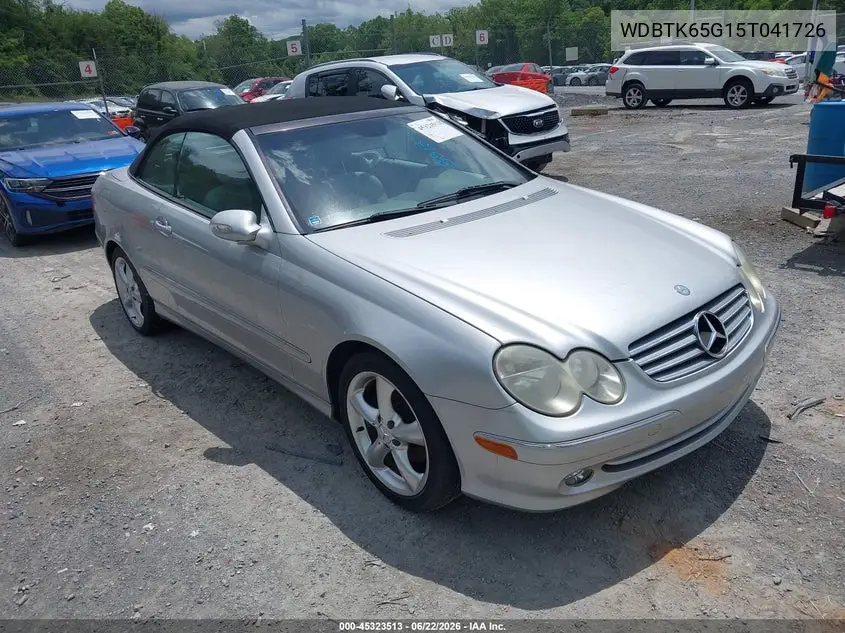 2005 Mercedes-Benz Clk 320 VIN: WDBTK65G15T041726 Lot: 45323513