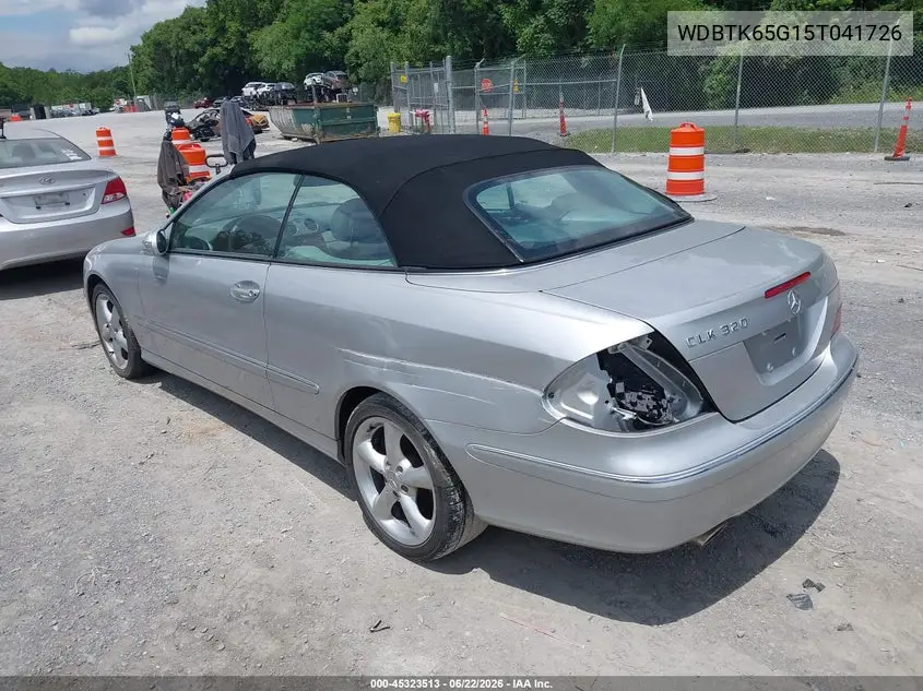2005 Mercedes-Benz Clk 320 VIN: WDBTK65G15T041726 Lot: 45323513