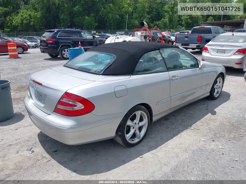 2005 Mercedes-Benz Clk 320 VIN: WDBTK65G15T041726 Lot: 45323513