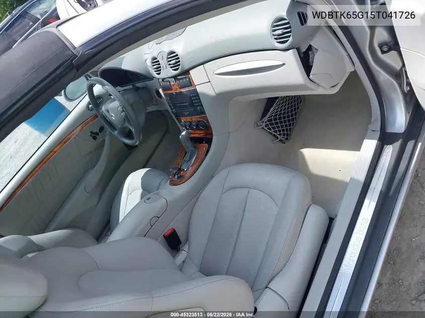2005 Mercedes-Benz Clk 320 VIN: WDBTK65G15T041726 Lot: 45323513