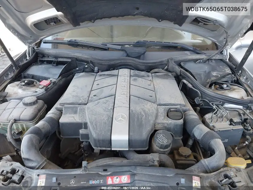 2005 Mercedes-Benz Clk 320 VIN: WDBTK65G65T038675 Lot: 45356201