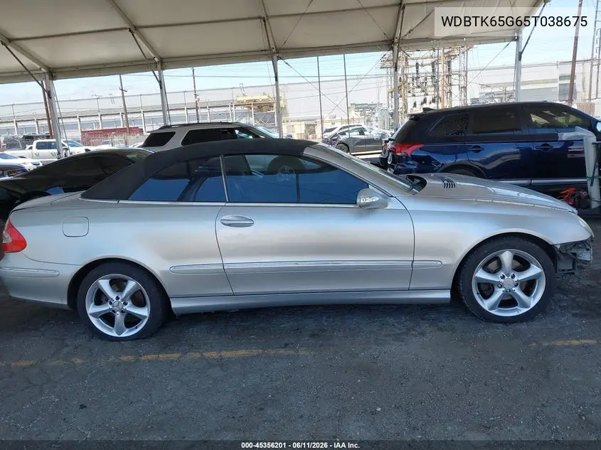 2005 Mercedes-Benz Clk 320 VIN: WDBTK65G65T038675 Lot: 45356201