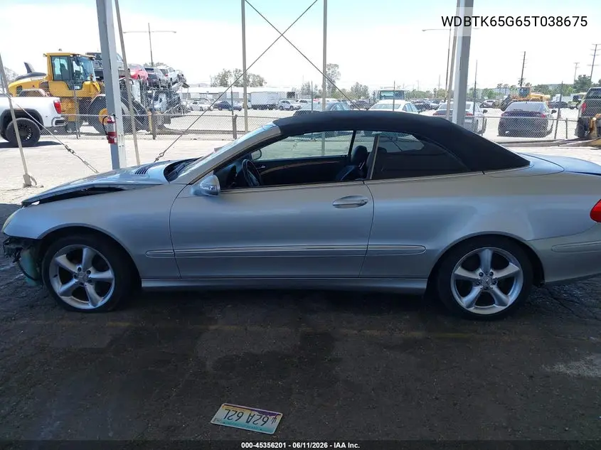2005 Mercedes-Benz Clk 320 VIN: WDBTK65G65T038675 Lot: 45356201