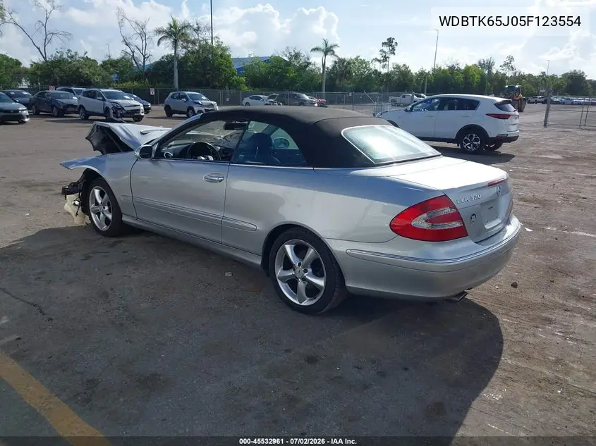 2005 Mercedes-Benz Clk 320 VIN: WDBTK65J05F123554 Lot: 45532961