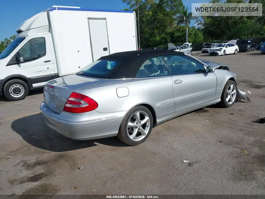 2005 Mercedes-Benz Clk 320 VIN: WDBTK65J05F123554 Lot: 45532961