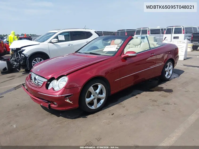 2005 Mercedes-Benz Clk 320 VIN: WDBTK65G95T048021 Lot: 45546624