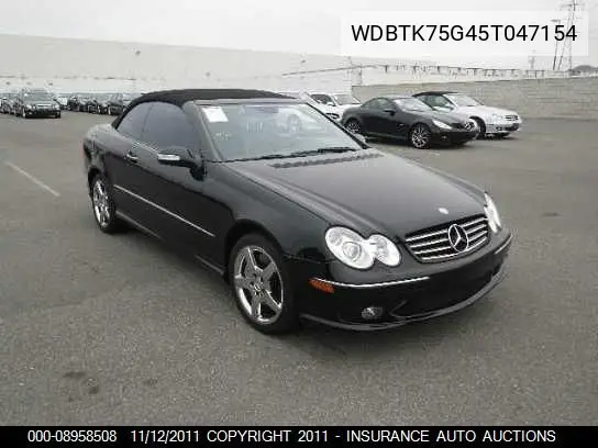 2005 Mercedes-Benz Clk500 VIN: WDBTK75G45T047154 Lot: 8958508
