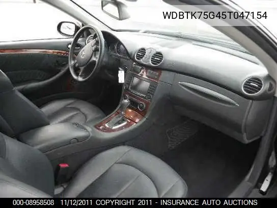 2005 Mercedes-Benz Clk500 VIN: WDBTK75G45T047154 Lot: 8958508