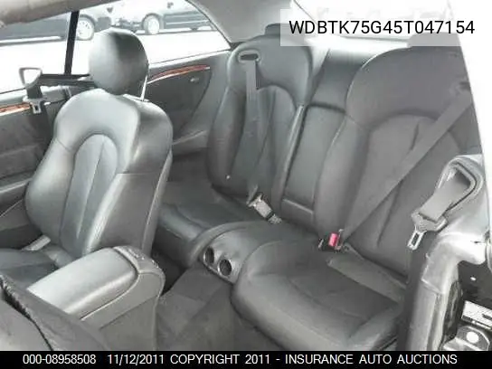 2005 Mercedes-Benz Clk500 VIN: WDBTK75G45T047154 Lot: 8958508