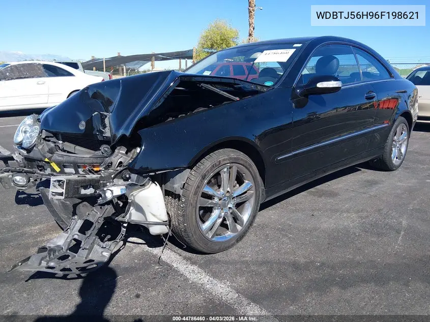 2006 Mercedes-Benz Clk 350 VIN: WDBTJ56H96F198621 Lot: 44786460