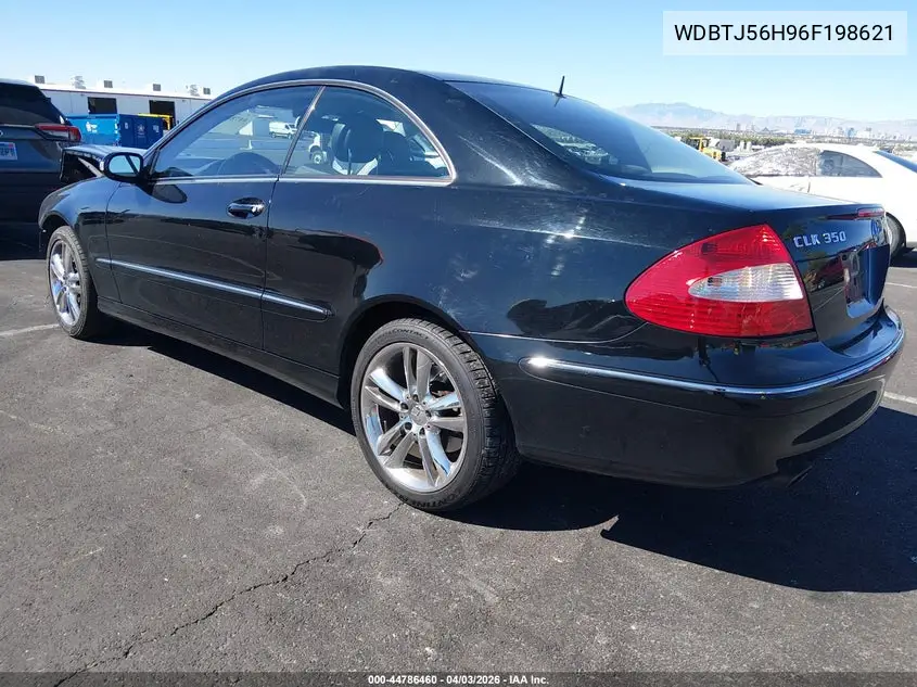 2006 Mercedes-Benz Clk 350 VIN: WDBTJ56H96F198621 Lot: 44786460