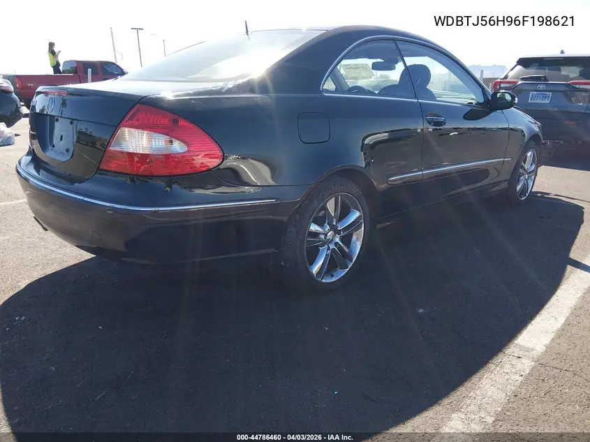 2006 Mercedes-Benz Clk 350 VIN: WDBTJ56H96F198621 Lot: 44786460