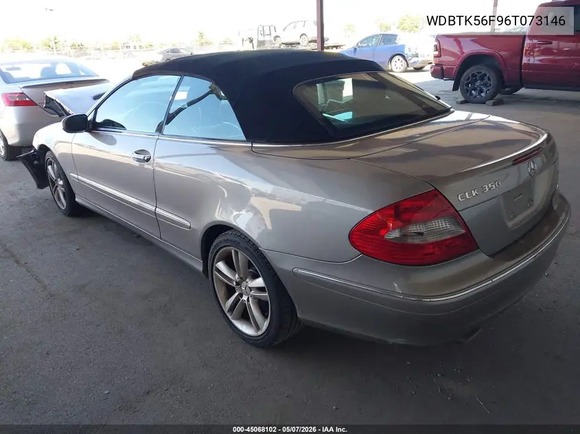 2006 Mercedes-Benz Clk 350 VIN: WDBTK56F96T073146 Lot: 45068102